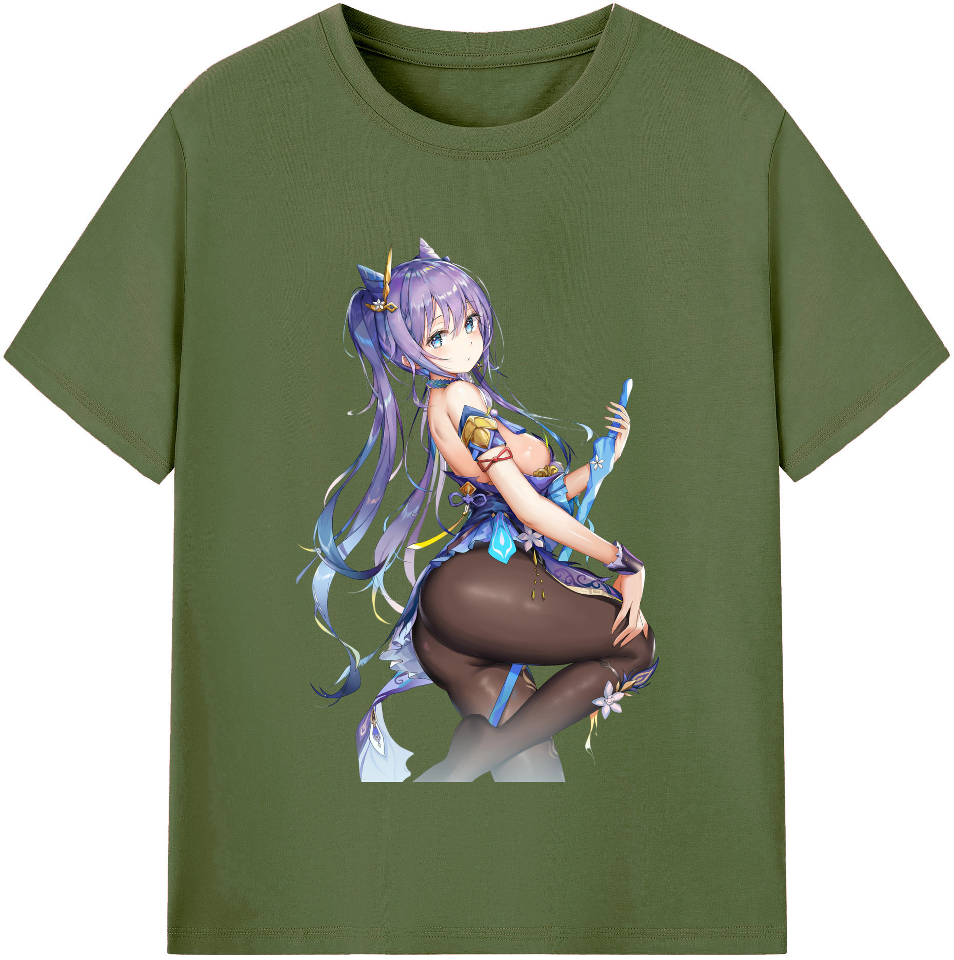 げんし神 刻晴 こくせい genshin Kokusei 綿100％半袖Tシャツ（フロントプリント）